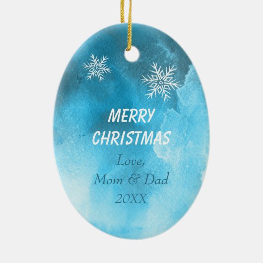 Cute Pink Snowflake Kitten Keramisch Ornament (Achterkant)