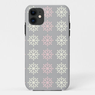 Cute Pink Snowflake Winter iPhone 5 Hoesje