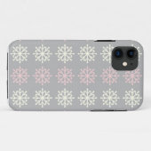 Cute Pink Snowflake Winter iPhone 5 Hoesje (Achterkant (horizontaal))