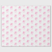 Cute  Pink Snowman Drawing Cadeaupapier (Vlak)