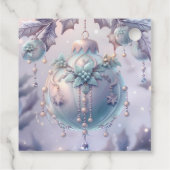 Cute Pink Snowman Winter Birthday Bedankjes Labels (Achterkant)