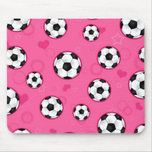 Cute Pink Soccer Star Print