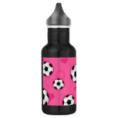 Cute Pink Soccer Star Print Waterfles (Links)