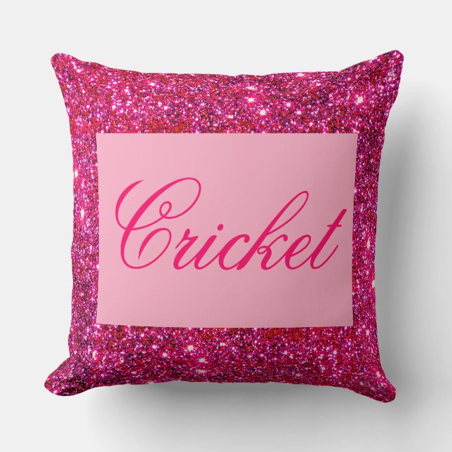 Cute Pink Sparkly Glittery Kussens (Voorkant)