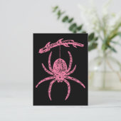 Cute Pink Spider Briefkaart (Staand voorkant)