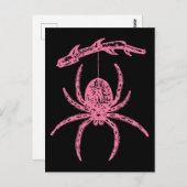 Cute Pink Spider Briefkaart (Voorkant / Achterkant)