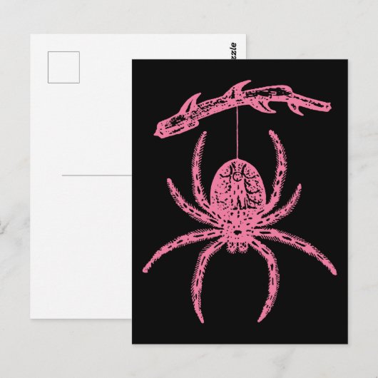 Cute Pink Spider Briefkaart (Voorkant / Achterkant)