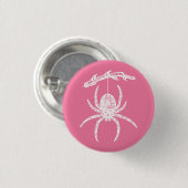 Cute Pink Spider Button (Voorkant /achterkant)