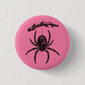 Cute Pink Spider Ronde Button 3,2 Cm (Voorkant)