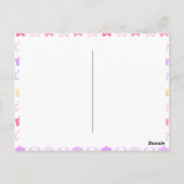 Cute Pink Star Girly Foto Birthday Hartelijk dank Briefkaart (Achterkant)