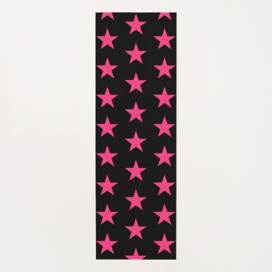 Cute Pink Star Pattern Long Yoga Mat (Voorkant)