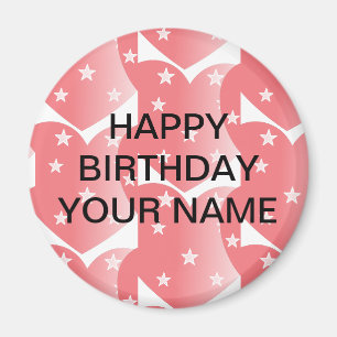 Cute Pink Star Pattern Magneet