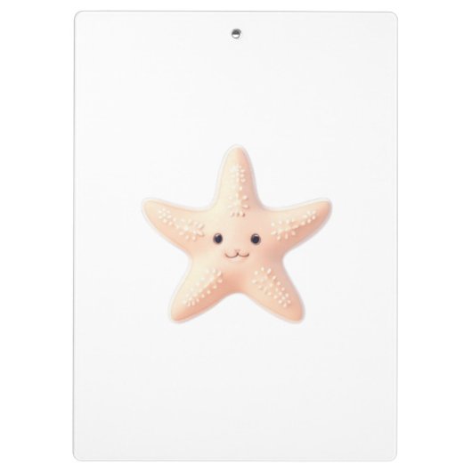 Cute Pink Starfish Klembord (Achterkant)