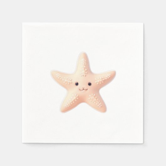 Cute Pink Starfish Servet (Voorkant)