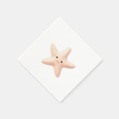Cute Pink Starfish Servet (Hoek)