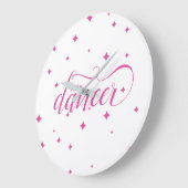 Cute Pink Starry Tiny Dancer Grote Klok (Hoek)