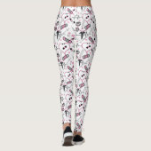 Cute Pink Stethoscope Nurse | Doctor EKG Pattern Leggings (Achterkant)