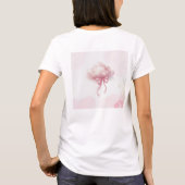 Cute Pink Stork Baby Shower Mommy to Be T-Shirt (Achterkant)
