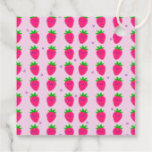 Cute Pink Strawberry Birthday Party Thank You Bedankjes Labels (Achterkant)