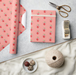 Cute Pink Strawberry Cadeaupapier