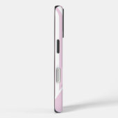 Cute Pink Striped Personalized Name Case-Mate iPhone Case (Achterkant / Rechts)