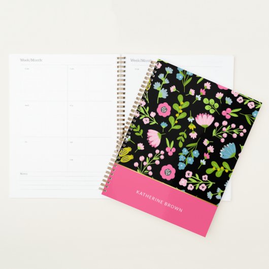  Cute Pink Stylish Floral Girly 2026 Planner (Display)