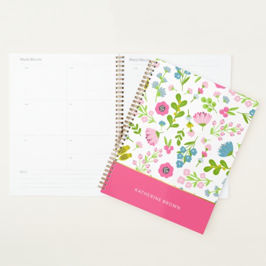Cute Pink Stylish Floral Girly 2026 Planner (Display)