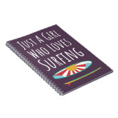 Cute Pink Surfing Gifts For Baby Girls Kids Surfer Notitieboek (Rechterzijde)