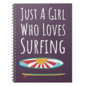 Cute Pink Surfing Gifts For Baby Girls Kids Surfer Notitieboek (Voorkant)