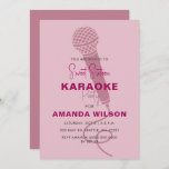 Cute Pink Sweet 16 Birthday Karaoke Party Kaart<br><div class="desc">Cute Pink Sweet 16 Birthday Karaoke Party Invitation</div>