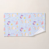 Cute pink sweet cupcake unicorn rainbow Pattern Bad Handdoek (Handdoek)