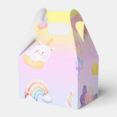 Cute pink sweet cupcake unicorn rainbow Pattern Bedankdoosjes (Achterkant)