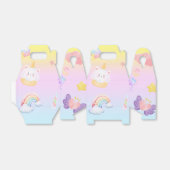 Cute pink sweet cupcake unicorn rainbow Pattern Bedankdoosjes (Uitgevouwen)