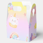 Cute pink sweet cupcake unicorn rainbow Pattern Bedankdoosjes (Geopend)