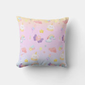 Cute pink sweet cupcake unicorn rainbow Pattern Kussen (Voorkant)