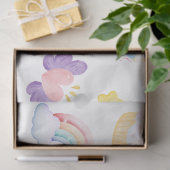 Cute pink sweet cupcake unicorn rainbow Pattern Tissuepapier (Geschenk)