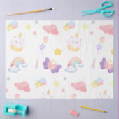 Cute pink sweet cupcake unicorn rainbow Pattern Tissuepapier (Craft)