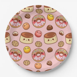 Cute Pink Sweet Kawaii-verdragspartij Papieren Bordje