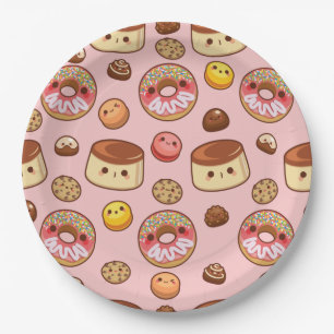 Cute Pink Sweet Kawaii-verdragspartij Papieren Bordje