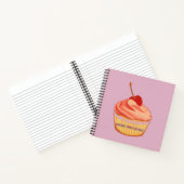 Cute Pink Sweeter dan Cupcakes Square Notitieboek (Binnen)