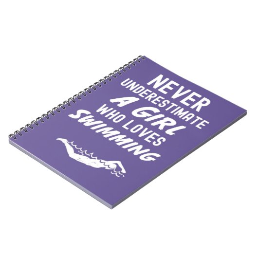 Cute Pink Swimmer Gifts For Baby Girls Kids Swim Notitieboek (Linkerzijde)