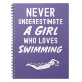 Cute Pink Swimmer Gifts For Baby Girls Kids Swim Notitieboek (Voorkant)