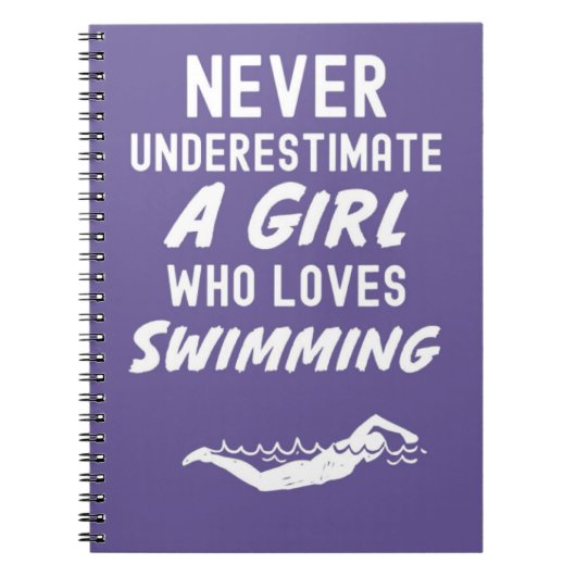 Cute Pink Swimmer Gifts For Baby Girls Kids Swim Notitieboek (Voorkant)