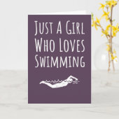 Cute Pink Swimming Cards For Baby Girl Kid Swimmer Kaart (Gele Bloem)