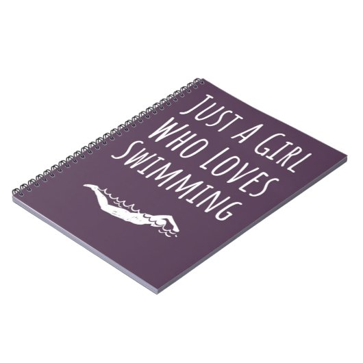 Cute Pink Swimming Gifts For Baby Girls Kids  Notitieboek (Linkerzijde)