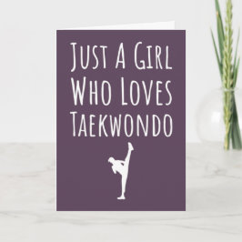 Cute Pink Taekwondo Cards For Baby Girls Kids TKD Kaart