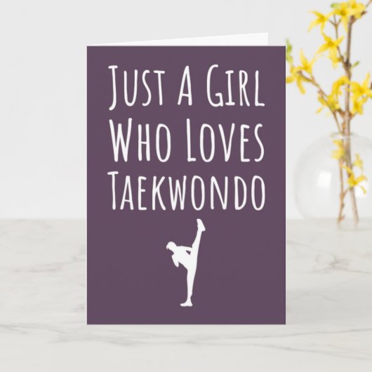 Cute Pink Taekwondo Cards For Baby Girls Kids TKD Kaart (Gele Bloem)