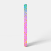 Cute Pink & Teal Personalized Glitter Mermaid Samsung Galaxy Hoesje (Linkerkant)