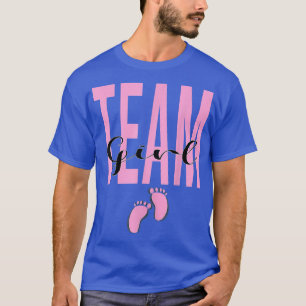 Cute Pink Team Girl gender onthult party Idee for T-shirt