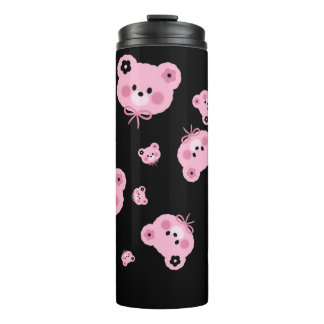 Cute Pink Teddy Bear Thermal Tumbler  Thermosbeker